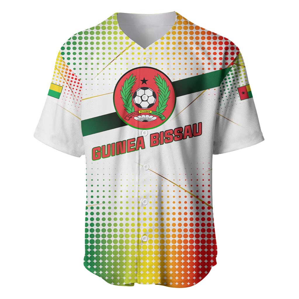 Guinea Bissau Baseball Jersey with White Green Red Gradient Design - Wonder Print Shop