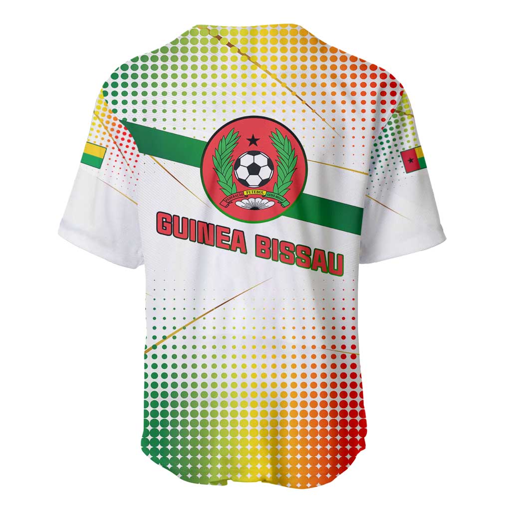 Guinea Bissau Baseball Jersey with White Green Red Gradient Design - Wonder Print Shop