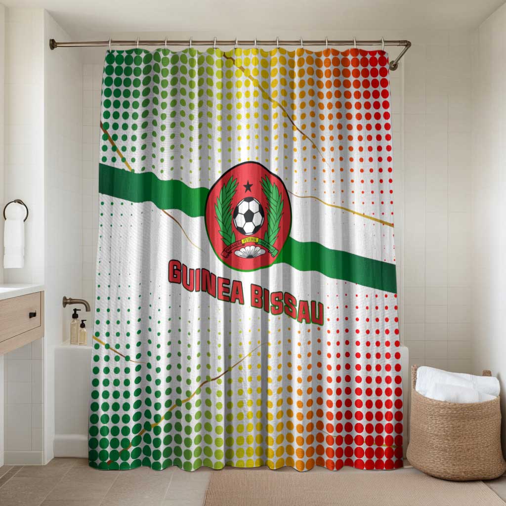 Guinea Bissau Bathroom Set with White Green Red Gradient Design - Wonder Print Shop