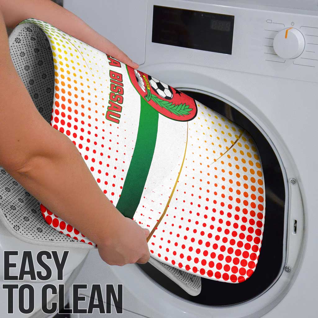 Guinea Bissau Bathroom Set with White Green Red Gradient Design - Wonder Print Shop