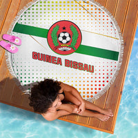 Guinea Bissau Beach Blanket with White Green Red Gradient Design - Wonder Print Shop