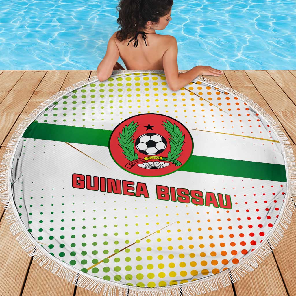 Guinea Bissau Beach Blanket with White Green Red Gradient Design - Wonder Print Shop