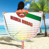 Guinea Bissau Beach Blanket with White Green Red Gradient Design - Wonder Print Shop