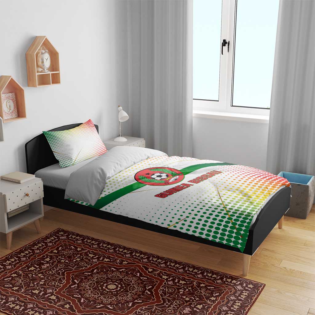 Guinea Bissau Bedding Set with White Green Red Gradient Design - Wonder Print Shop