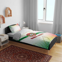 Guinea Bissau Bedding Set with White Green Red Gradient Design - Wonder Print Shop