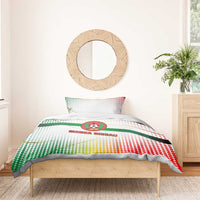 Guinea Bissau Bedding Set with White Green Red Gradient Design - Wonder Print Shop