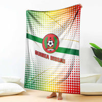 Guinea Bissau Blanket with White Green Red Gradient Design - Wonder Print Shop