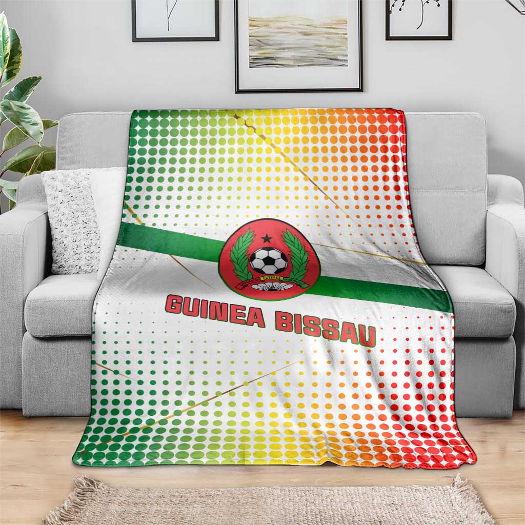 Guinea Bissau Blanket with White Green Red Gradient Design - Wonder Print Shop
