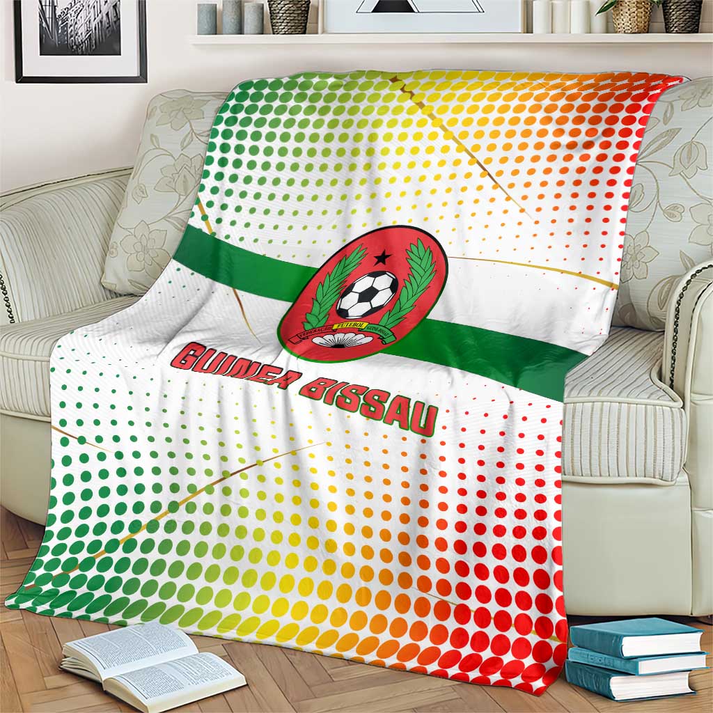 Guinea Bissau Blanket with White Green Red Gradient Design - Wonder Print Shop