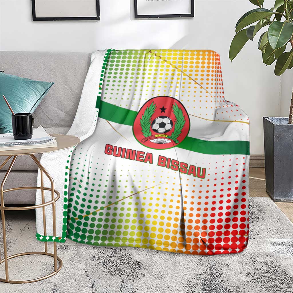 Guinea Bissau Blanket with White Green Red Gradient Design - Wonder Print Shop