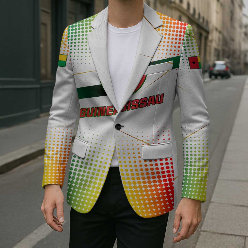 Guinea Bissau Blazer with White Green Red Gradient Design - Wonder Print Shop
