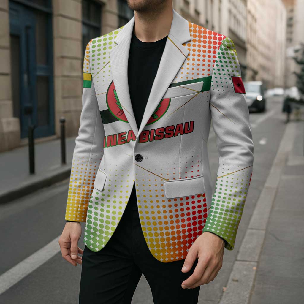 Guinea Bissau Blazer with White Green Red Gradient Design - Wonder Print Shop