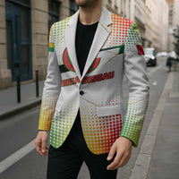 Guinea Bissau Blazer with White Green Red Gradient Design - Wonder Print Shop