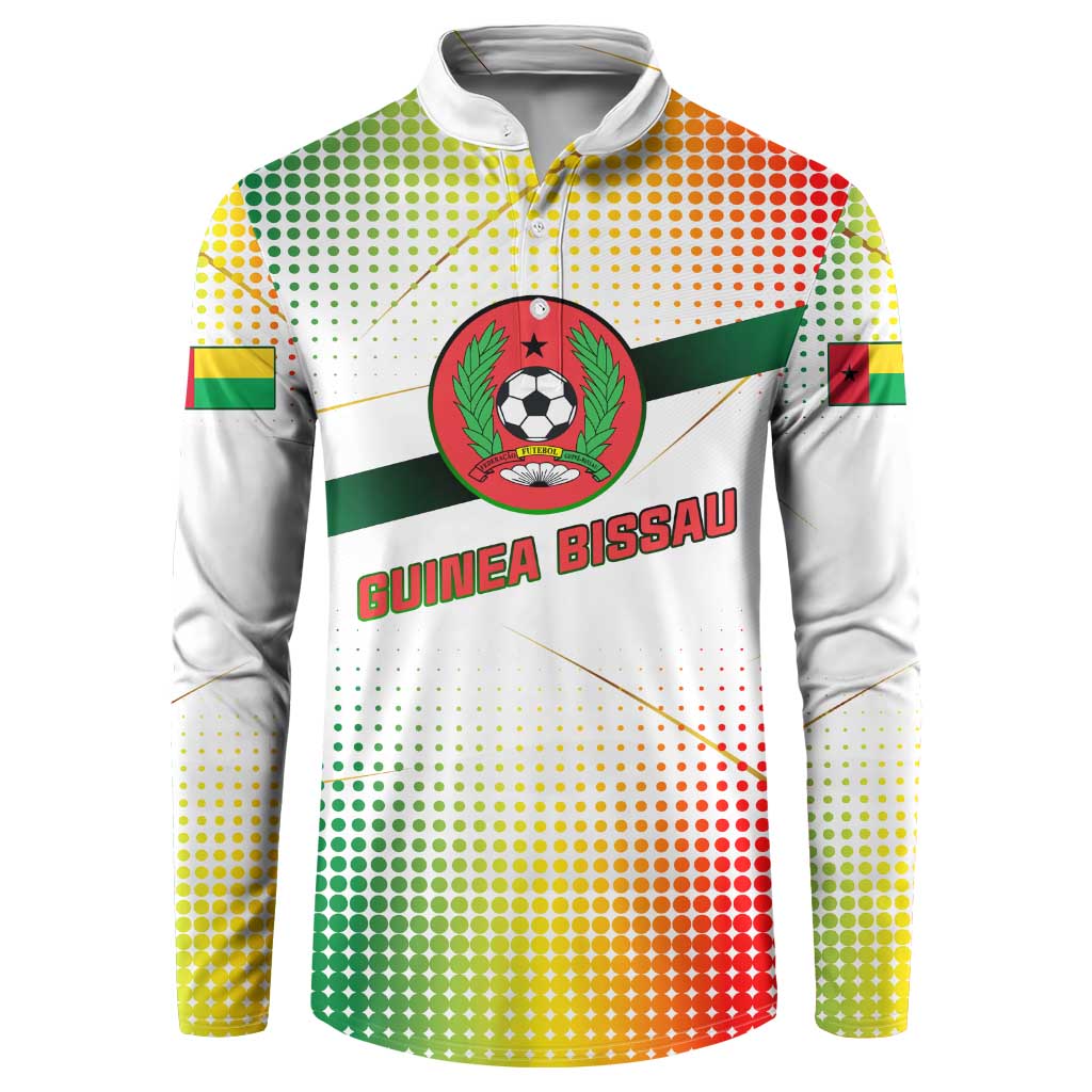 Guinea Bissau Button Sweatshirt with White Green Red Gradient Design - Wonder Print Shop