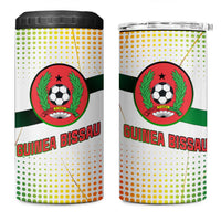 Guinea Bissau 4 in 1 Can Cooler Tumbler with White Green Red Gradient Design - Wonder Print Shop