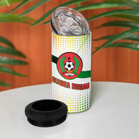 Guinea Bissau 4 in 1 Can Cooler Tumbler with White Green Red Gradient Design - Wonder Print Shop