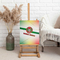 Guinea Bissau Canvas Wall Art with White Green Red Gradient Design - Wonder Print Shop