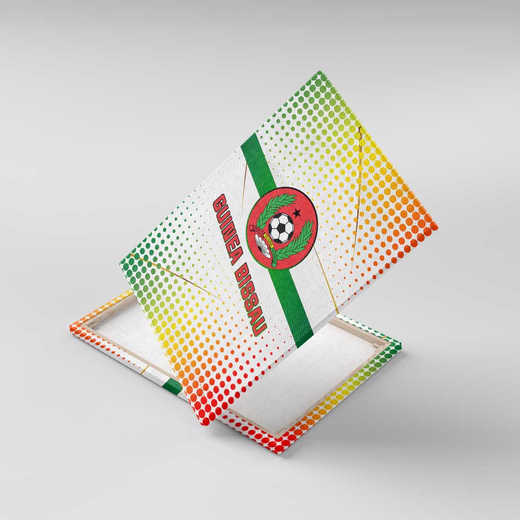Guinea Bissau Canvas Wall Art with White Green Red Gradient Design - Wonder Print Shop