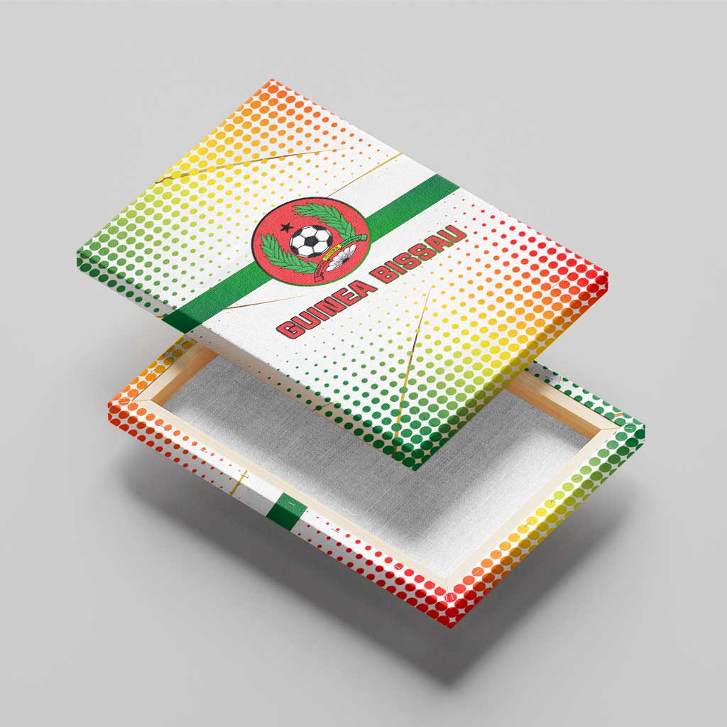 Guinea Bissau Canvas Wall Art with White Green Red Gradient Design - Wonder Print Shop