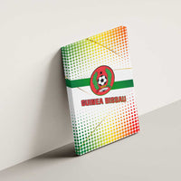 Guinea Bissau Canvas Wall Art with White Green Red Gradient Design - Wonder Print Shop