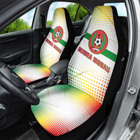 Guinea Bissau Car Seat Cover with White Green Red Gradient Design - Wonder Print Shop
