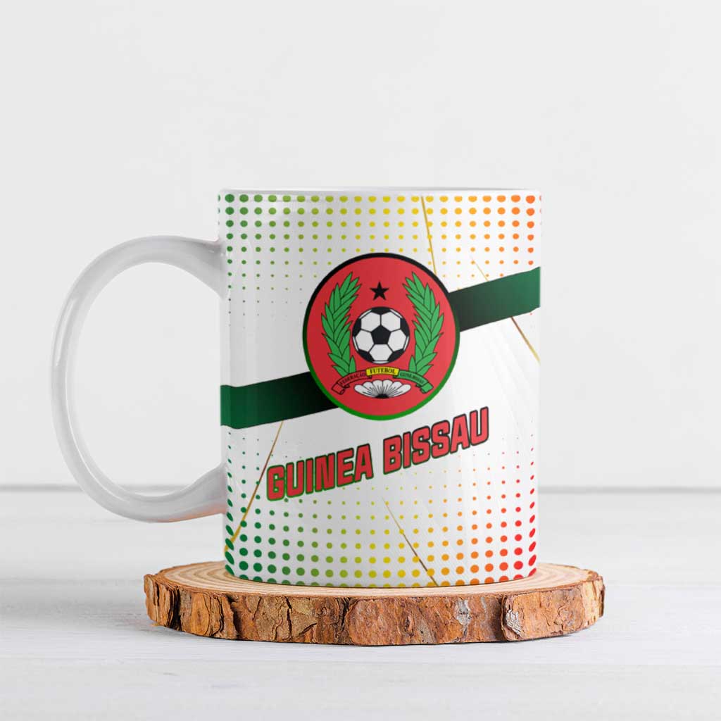 Guinea Bissau Ceramic Mug with White Green Red Gradient Design - Wonder Print Shop