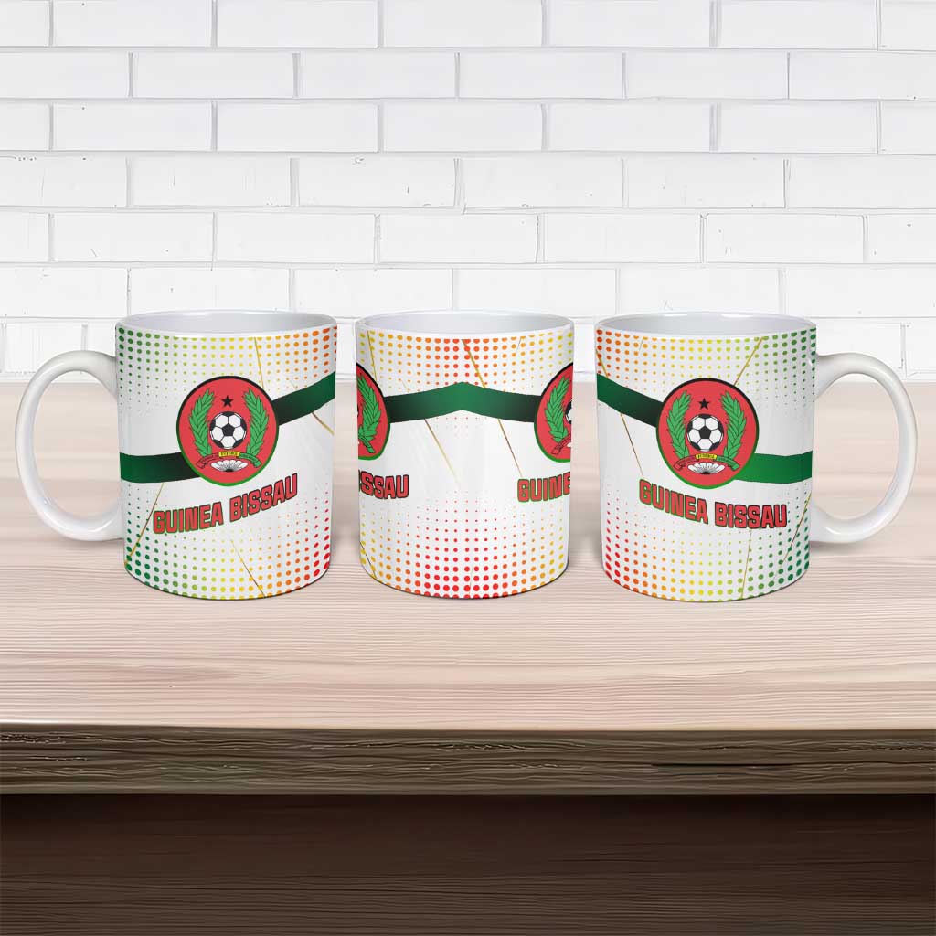 Guinea Bissau Ceramic Mug with White Green Red Gradient Design - Wonder Print Shop