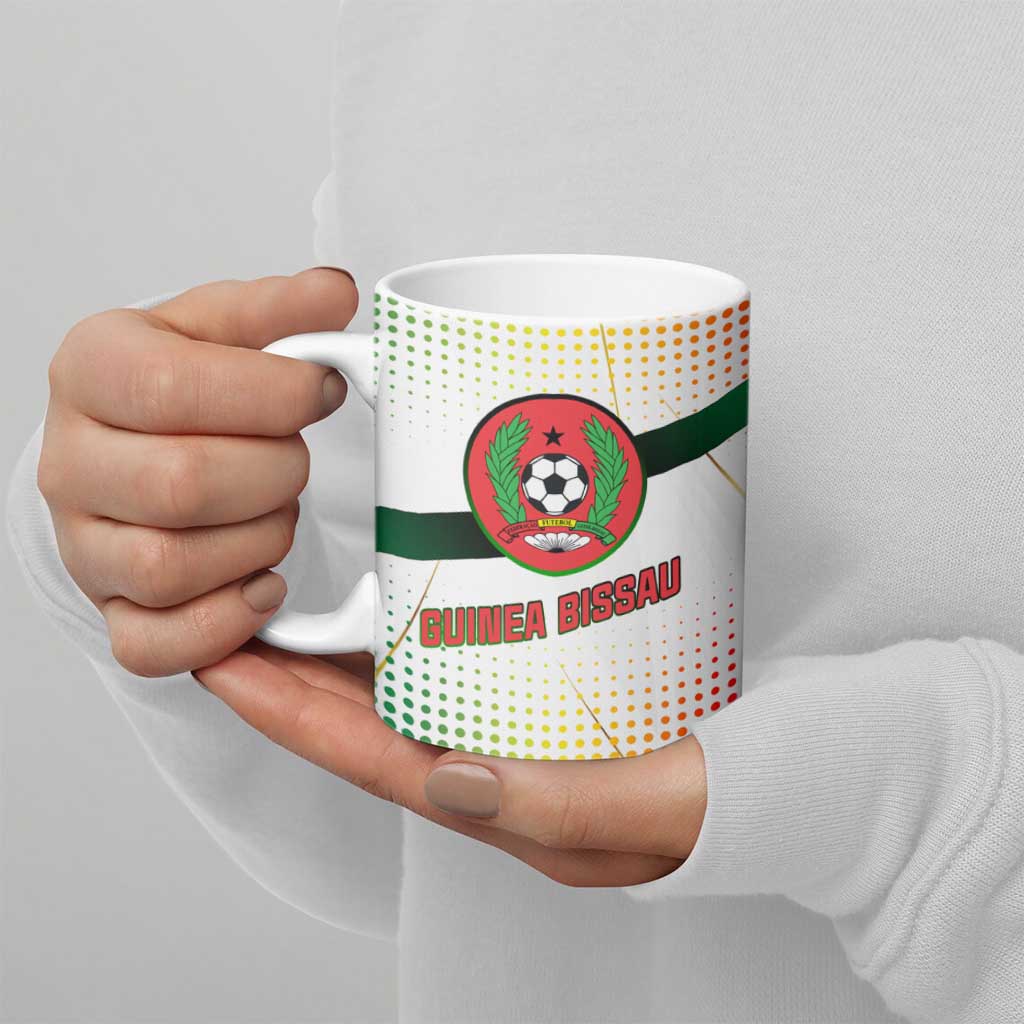 Guinea Bissau Ceramic Mug with White Green Red Gradient Design - Wonder Print Shop