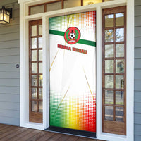 Guinea Bissau Door Cover with White Green Red Gradient Design - Wonder Print Shop