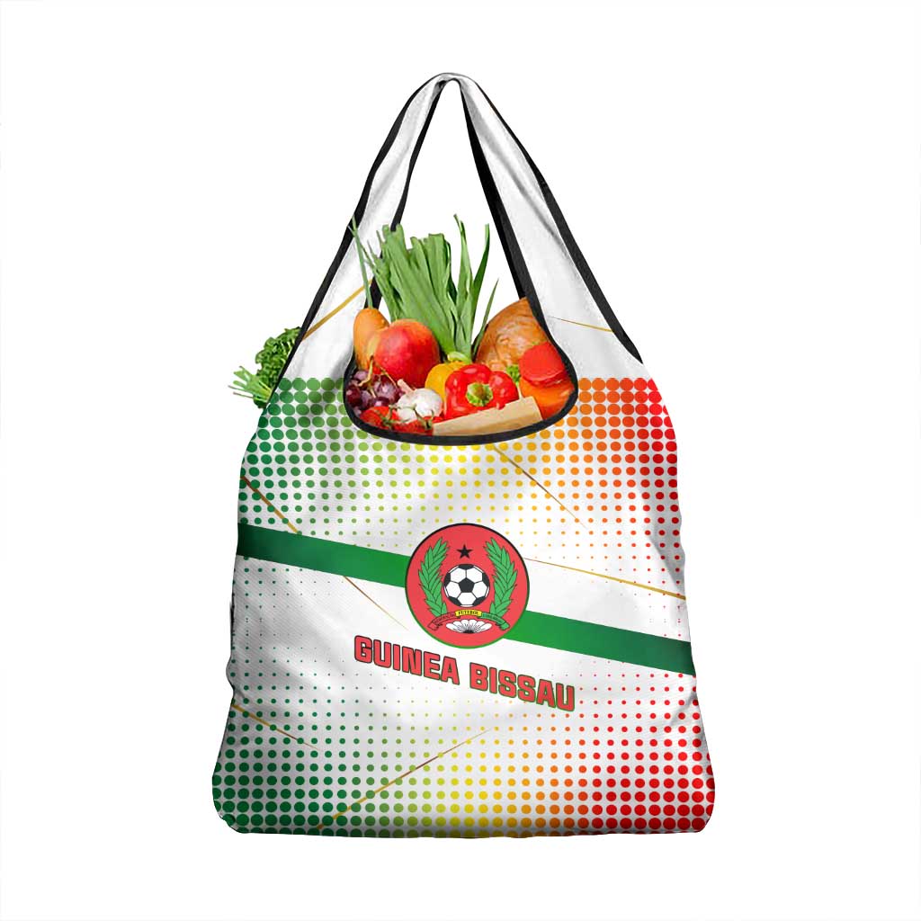 Guinea Bissau Grocery Bag with White Green Red Gradient Design - Wonder Print Shop