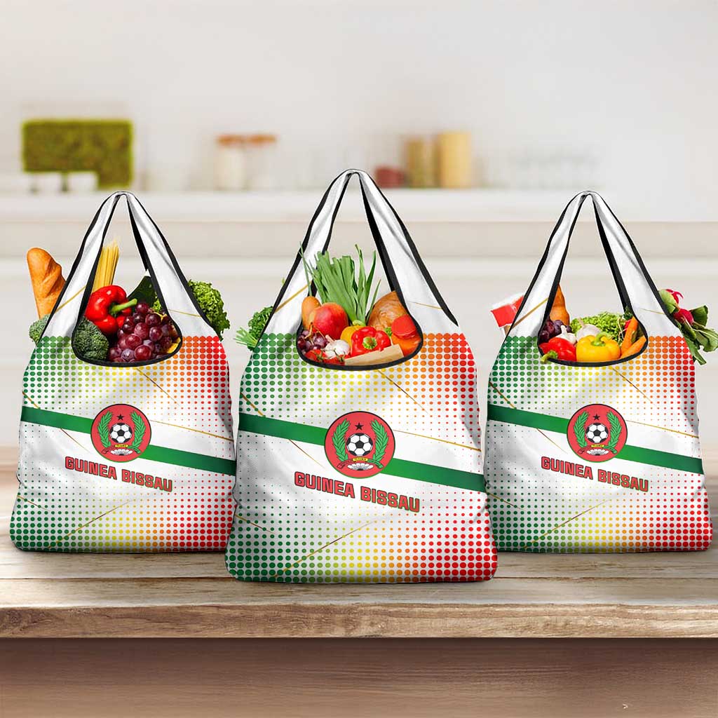 Guinea Bissau Grocery Bag with White Green Red Gradient Design - Wonder Print Shop
