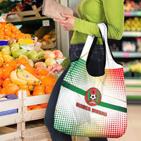 Guinea Bissau Grocery Bag with White Green Red Gradient Design - Wonder Print Shop