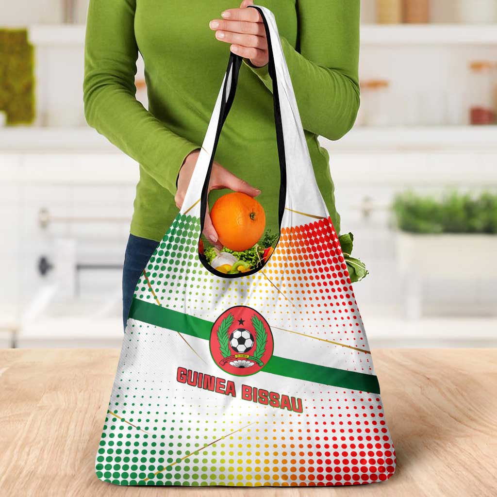 Guinea Bissau Grocery Bag with White Green Red Gradient Design - Wonder Print Shop