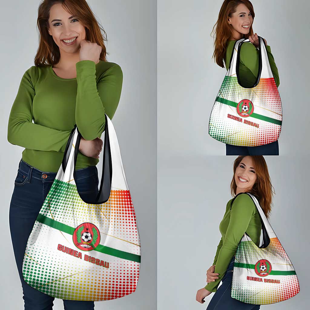 Guinea Bissau Grocery Bag with White Green Red Gradient Design - Wonder Print Shop
