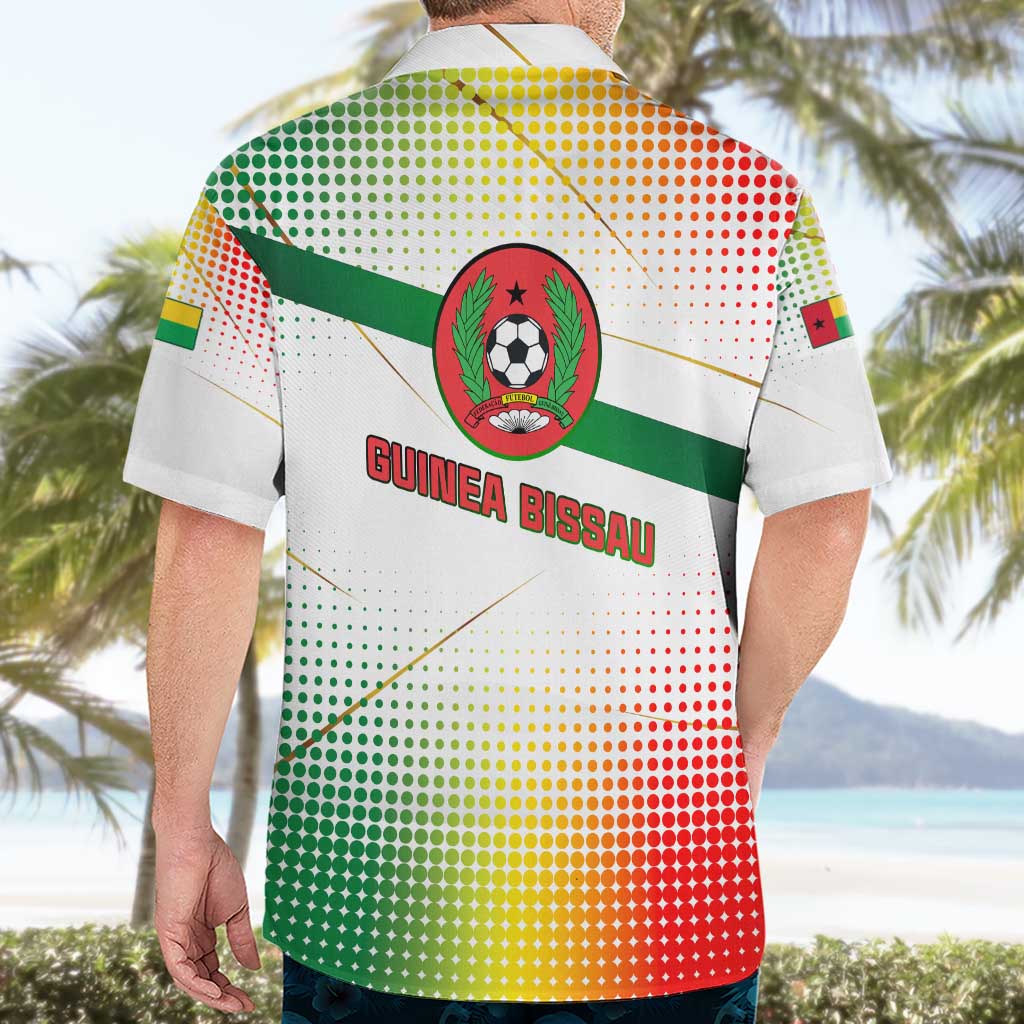 Guinea Bissau Hawaiian Shirt with White Green Red Gradient Design - Wonder Print Shop