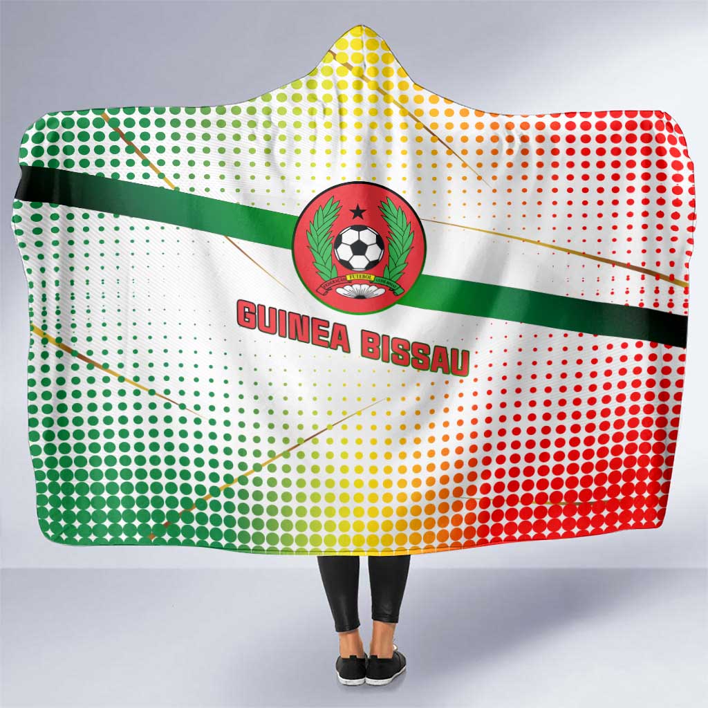 Guinea Bissau Hooded Blanket with White Green Red Gradient Design - Wonder Print Shop