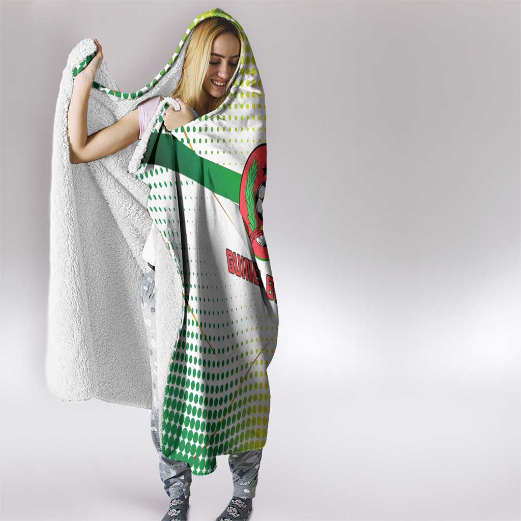 Guinea Bissau Hooded Blanket with White Green Red Gradient Design - Wonder Print Shop