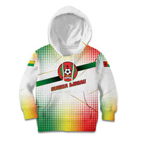 Guinea Bissau Kid Hoodie with White Green Red Gradient Design - Wonder Print Shop
