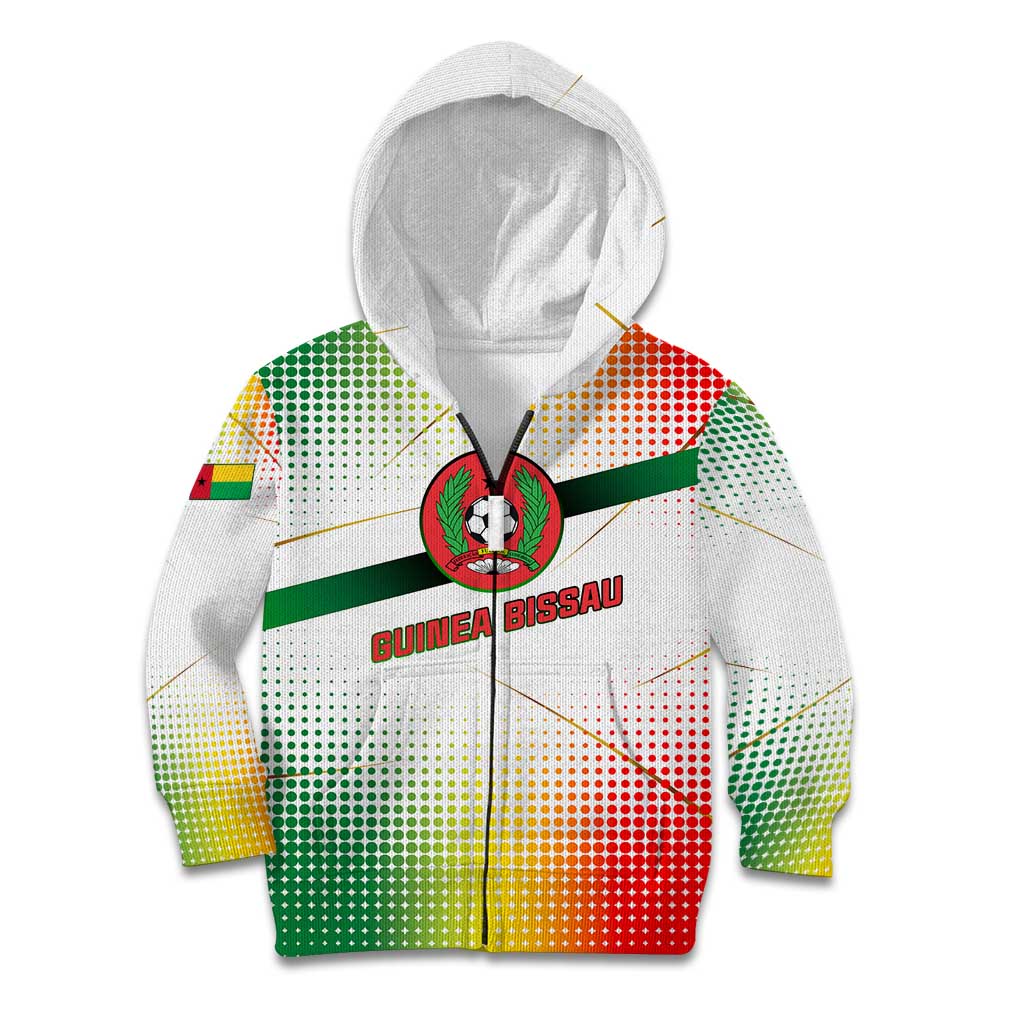 Guinea Bissau Kid Hoodie with White Green Red Gradient Design - Wonder Print Shop