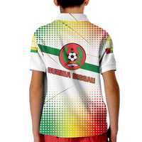 Guinea Bissau Kid Polo Shirt with White Green Red Gradient Design - Wonder Print Shop