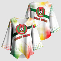 Guinea Bissau Kimono Sleeve Blouse with White Green Red Gradient Design - Wonder Print Shop