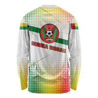 Guinea Bissau Long Sleeve Shirt with White Green Red Gradient Design - Wonder Print Shop