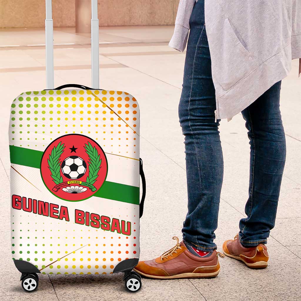 Guinea Bissau Luggage Cover with White Green Red Gradient Design - Wonder Print Shop