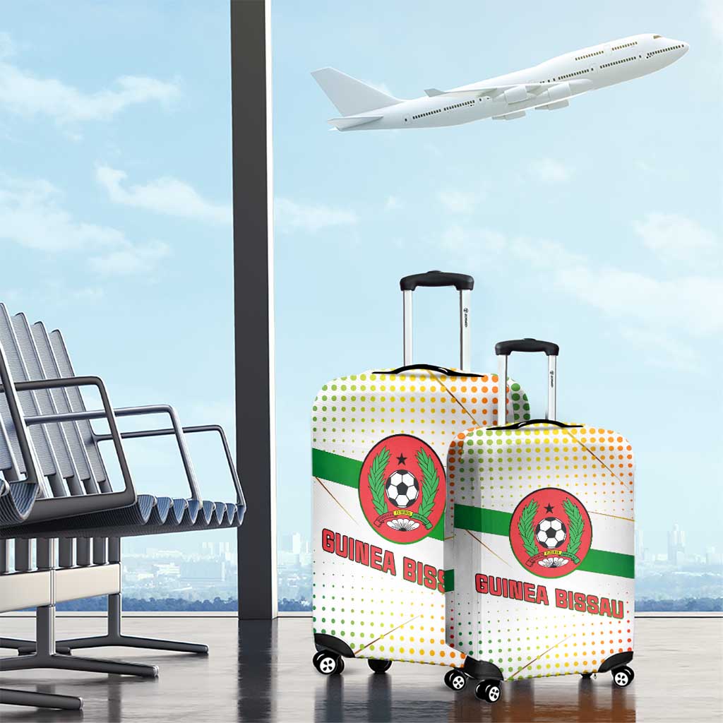 Guinea Bissau Luggage Cover with White Green Red Gradient Design - Wonder Print Shop