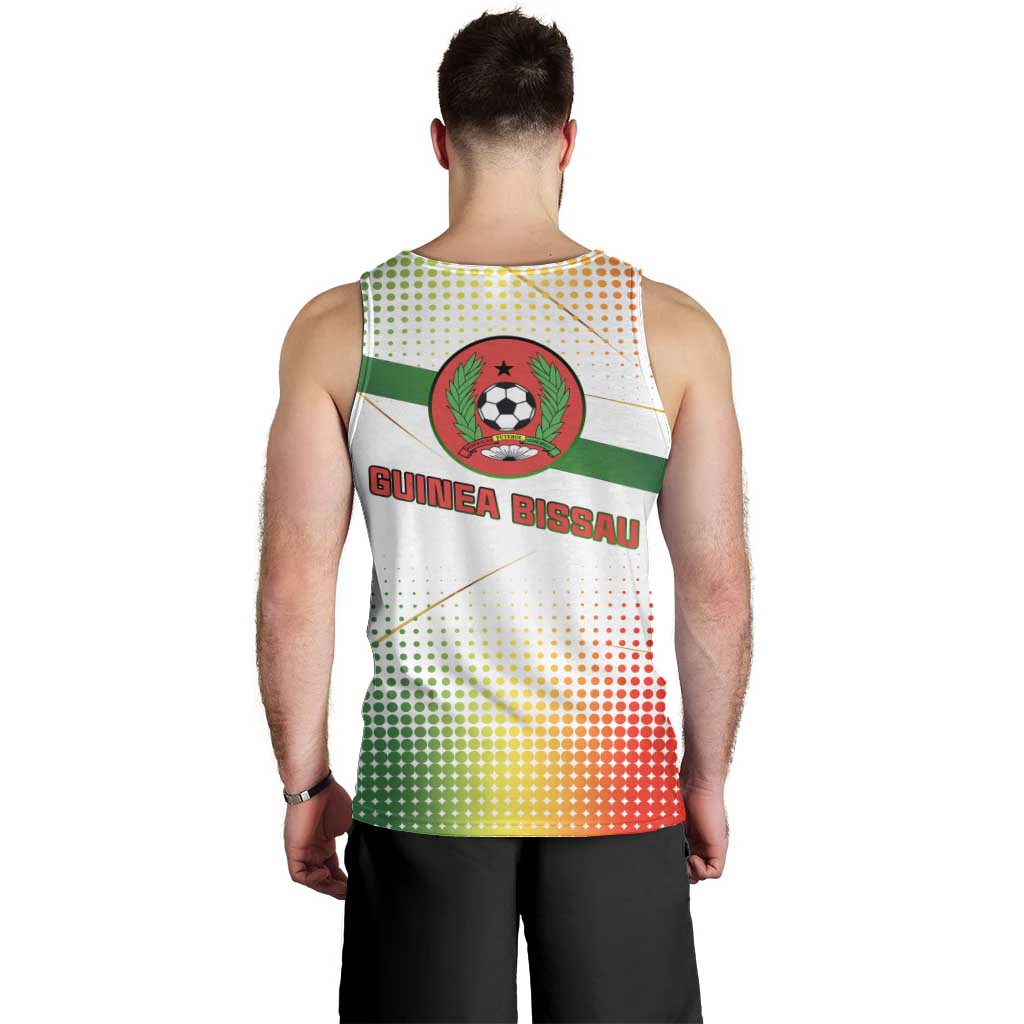 Guinea Bissau Men Tank Top with White Green Red Gradient Design - Wonder Print Shop