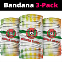 Guinea Bissau Neck Gaiter with White Green Red Gradient Design TS04