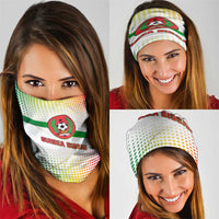 Guinea Bissau Neck Gaiter with White Green Red Gradient Design TS04