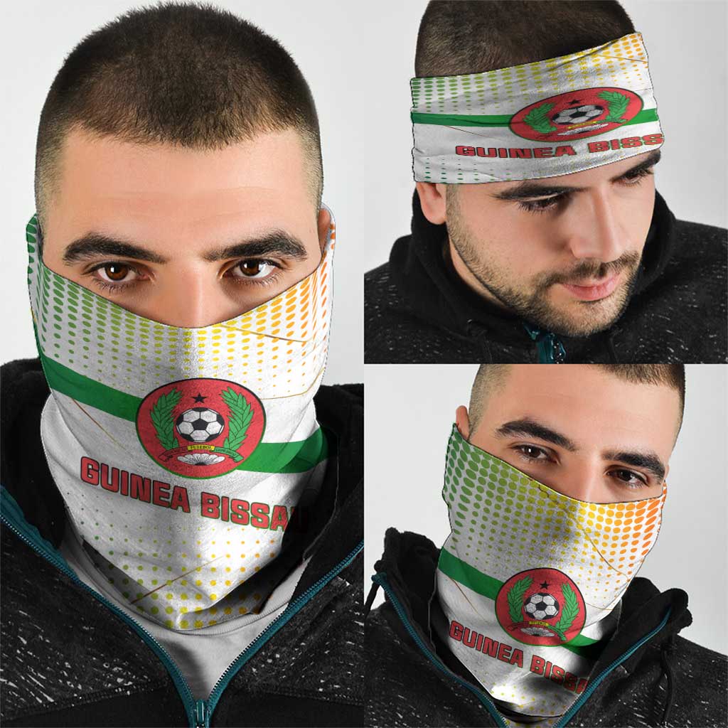 Guinea Bissau Neck Gaiter with White Green Red Gradient Design TS04
