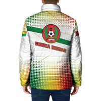 Guinea Bissau Padded Jacket with White Green Red Gradient Design - Wonder Print Shop