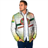 Guinea Bissau Padded Jacket with White Green Red Gradient Design - Wonder Print Shop